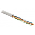 Кабель витая пара UTP, категория 5e, 4 пары (24 AWG), красный. Hyperline UTP4-C5E-SOLID-RD-305
