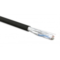 Кабель экранированная витая пара FTP, категория 6, черный. Hyperline UFTP4-C6-SOLID-OUTDOOR-LSZH-BK