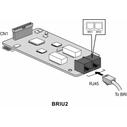 Плата BRIU2, 2 интерфейса ISDN BRI для АТС eMG80
