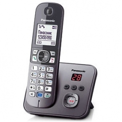 Радиотелефон DECT Panasonic KX-TG6821RU, серый металлик