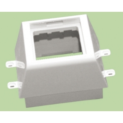 Суппорт с рамкой 1 пост (45х45) на профиль для кабель-канала 60х16, аналог Legrand 30377